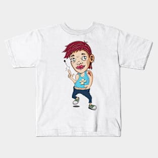 Funny young man cartoon Kids T-Shirt